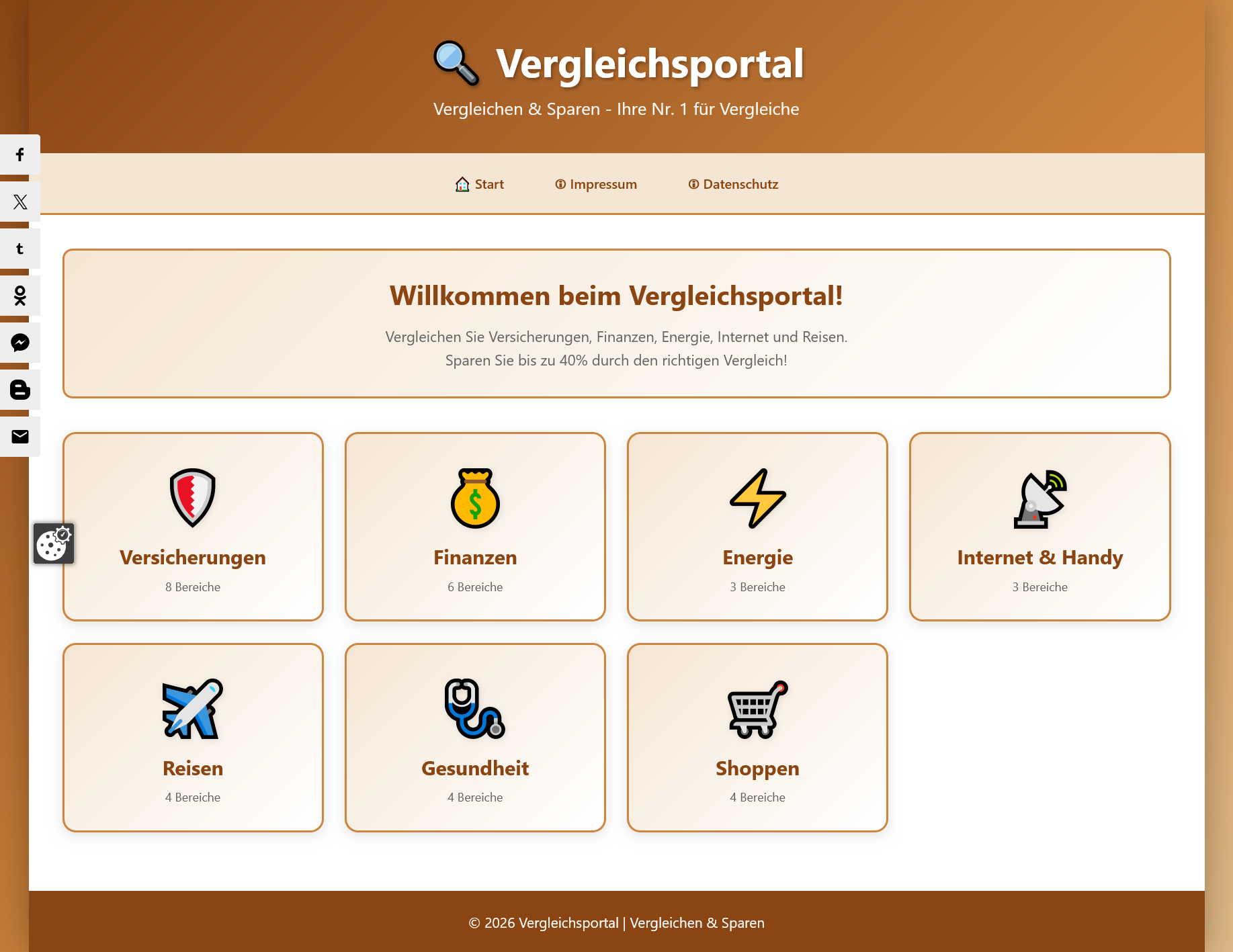 Vergleichsportal NEU - Terracotta Edition